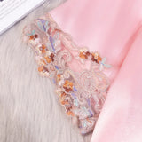 Women Nightdress Sexy Lace V-Neck Short Sleeve Nightgown Sexy Bathrobe Home Dress Loose Satin Loungewear