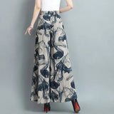 Skirts and Pants for Women Nine-point Wide-leg Pants for Summer Thin New High-waist Loose Drooping Nine-point Large Swing Pants